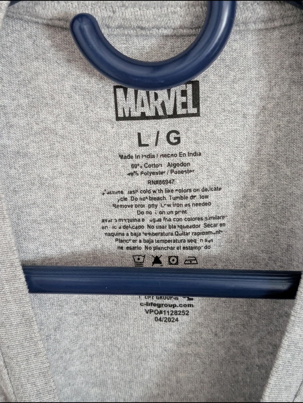 Marvel Amazing Spider-Man Gray Graphic Logo Cotton Blend Knit T-Shirt Mens L - Picture 3 of 3
